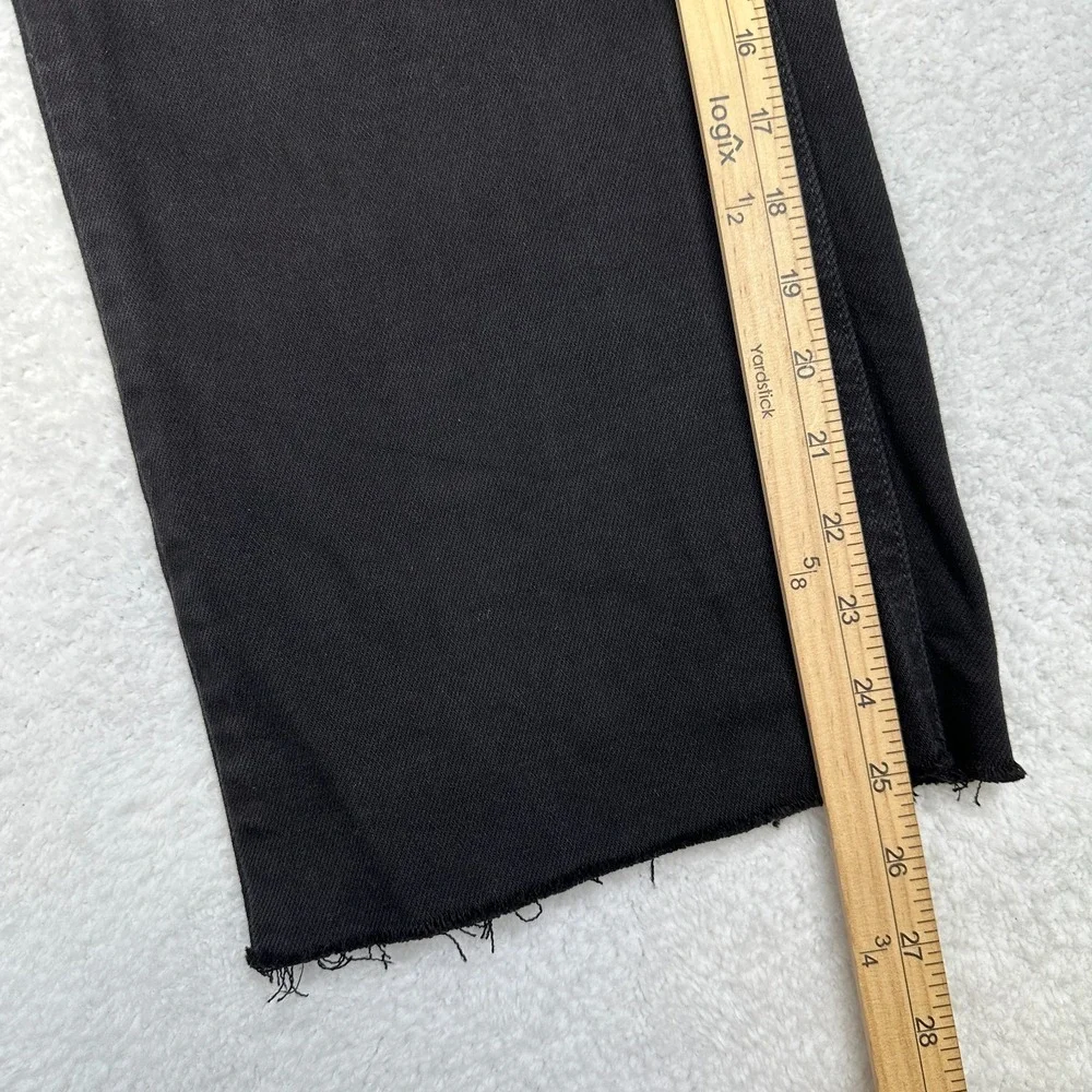 Hidden High Rise‎ Straight Ankle Raw Hem Black Jeans Women's 27